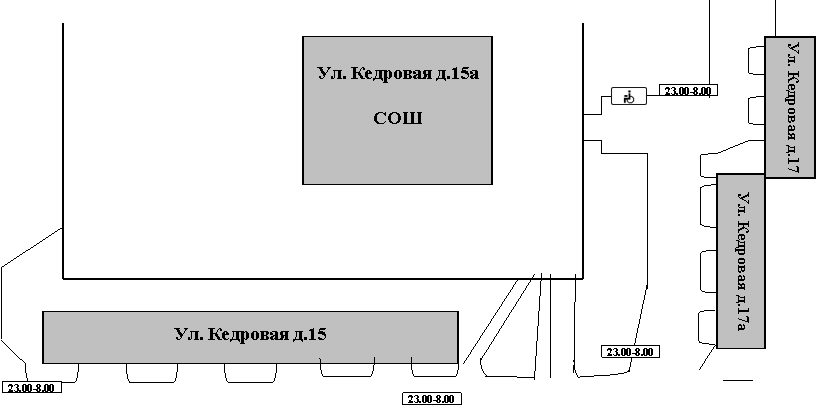 Подпись: Ул. Кедровая д.17,Подпись: Ул. Кедровая д.17а,Подпись: Ул. Кедровая д.15а
СОШ
,Подпись: Ул. Кедровая д.15,http://xn-----6kccsaeozbsgoedln8v.xn--p1ai/%D0%BF%D0%B4%D0%B4/i/znaki/image231.gif