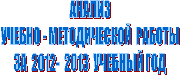 АНАЛИЗ
УЧЕБНО - МЕТОДИЧЕСКОЙ РАБОТЫ
ЗА 20УЧЕБНЫЙ ГОД