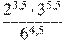 \frac{{{2}^{3,5}}\cdot {{3}^{5,5}}}{{{6}^{4,5}}}