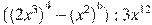 ({{(2x^3)}^{4}}-{{(x^2)}^{6}}):3{{x}^{12}}