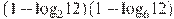 (1-{{\log }_{2}}12)(1-{{\log }_{6}}12)