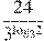 \frac{24}{3^{{\log }_{3}2}}