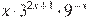 x\cdot 3^{2x+1}\cdot 9^{-x}