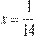 x=\frac{1}{14}