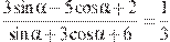 \frac{3\sin \alpha -5\cos \alpha +2}{\sin \alpha +3\cos \alpha +6}=\frac{1}{3}