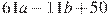 61a-11b+50