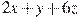 2x+y+6z
