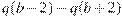 q(b-2)-q(b+2)