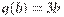 q(b)=3b