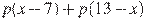 p(x-7)+p(13-x)