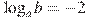\log_a b=-2