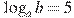 \log_a b=5