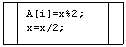 ����-�����: ������� �������: A[i]=x%2;

x=x/2;

