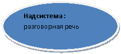Овал: Надсистема : разговорная речь