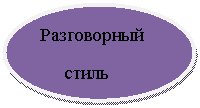 Овал: Разговорный
стиль