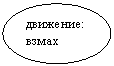 Овал: движение:
взмах