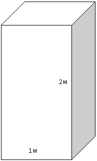 Куб:
2м
1м