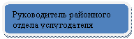 Скругленный прямоугольник: Руководитель районного отдела услугодателя