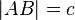 ��������: |AB|=c
