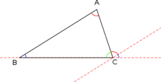 Описание: http://upload.wikimedia.org/wikipedia/commons/thumb/5/5c/Triangle_sommeangles.svg/300px-Triangle_sommeangles.svg.png