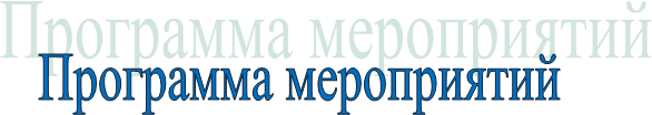 Программа мероприятий
