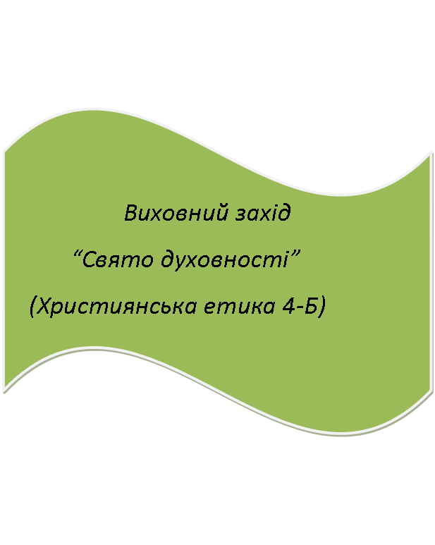 Волна: Виховний захід
“Свято духовності”
(Християнська етика 4-Б)