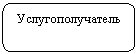 Скругленный прямоугольник: Услугополучатель
