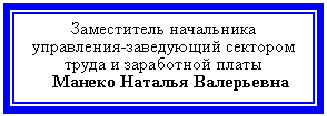 Подпись: Заместитель начальника управления-заведующий сектором труда и заработной платы