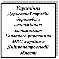 Подпись: Управління Державної служби боротьби з економічною злочинністю Головного управління МВС України в Дніпропетровській області