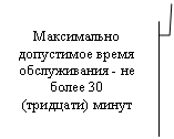 Выноска 3 (с границей): Максимально допустимое время обслуживания - не более 30 (тридцати) минут