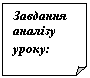 Загнутый угол: Завдання аналізу
уроку: