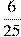 \frac{6}{25}