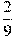 \frac{2}{9}