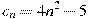 c_n=4n^2 -5