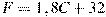F=1,8C+32