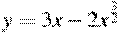 y=3x-2x^{\frac{3}{2}}