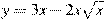 y=3x-2x\sqrt{x}