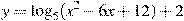 y=\log_5(x^2-6x+12)+2