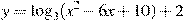 y=\log_3(x^2-6x+10)+2