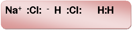 Скругленный прямоугольник: Na+ :CI: - H :CI: H:H
