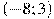 (-8; 3)