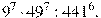 9^{7}\cdot49^{7}:441^{6}.