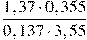 \frac{1,37\cdot 0,355}{0,137\cdot 3,55}
