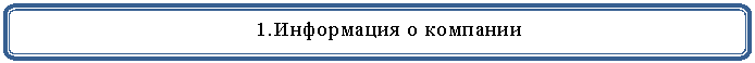 Скругленный прямоугольник: 1.Информация о компании
