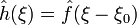 \hat{h}(\xi) = \hat{f}(\xi-\xi_{0})