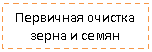 Подпись: Первичная очистка зерна и семян