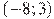 (-8; 3)