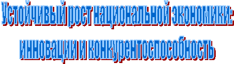 Устойчивый рост национальной экономики:
инновации и конкурентоспособность