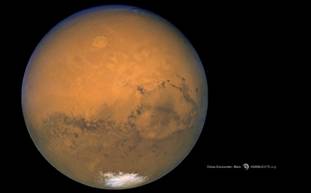South Polar Ice Cap, Mars (Space)