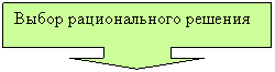 Выноска со стрелкой вниз: Выбор рационального решения